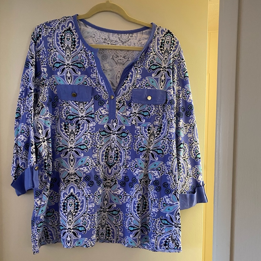 Charter Club Cute 3/4 sleeve top, plus size.